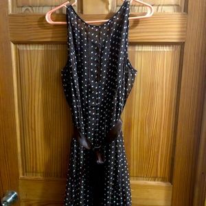 Knee length light weight polka dot dress